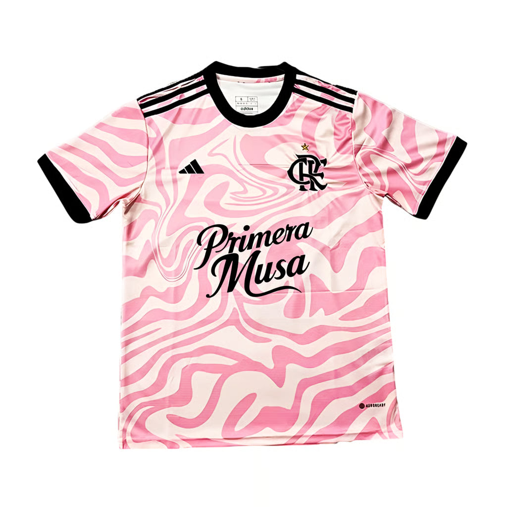 Flamengo x Omar Courtz camiseta rosa