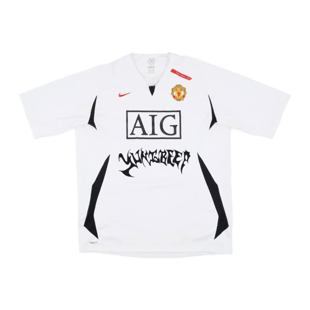 Manchester United x Yung Beef camiseta blanca retro