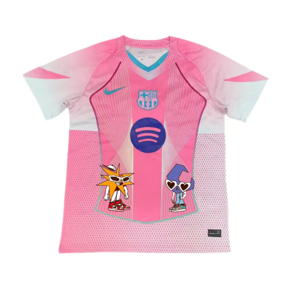 Barcelona x Mora camiseta edición especial rosa estrella