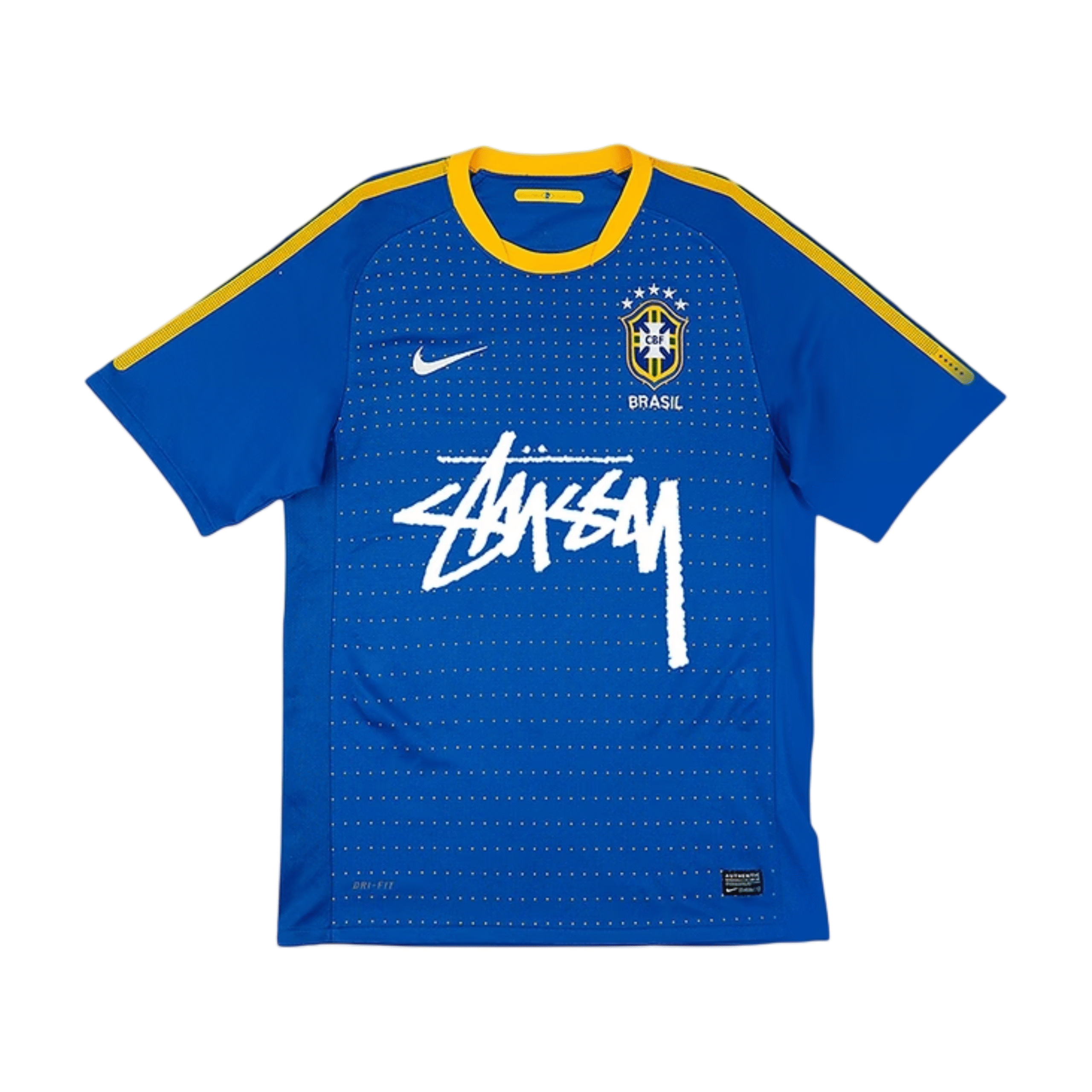 Camiseta Brasil x Stussy azul