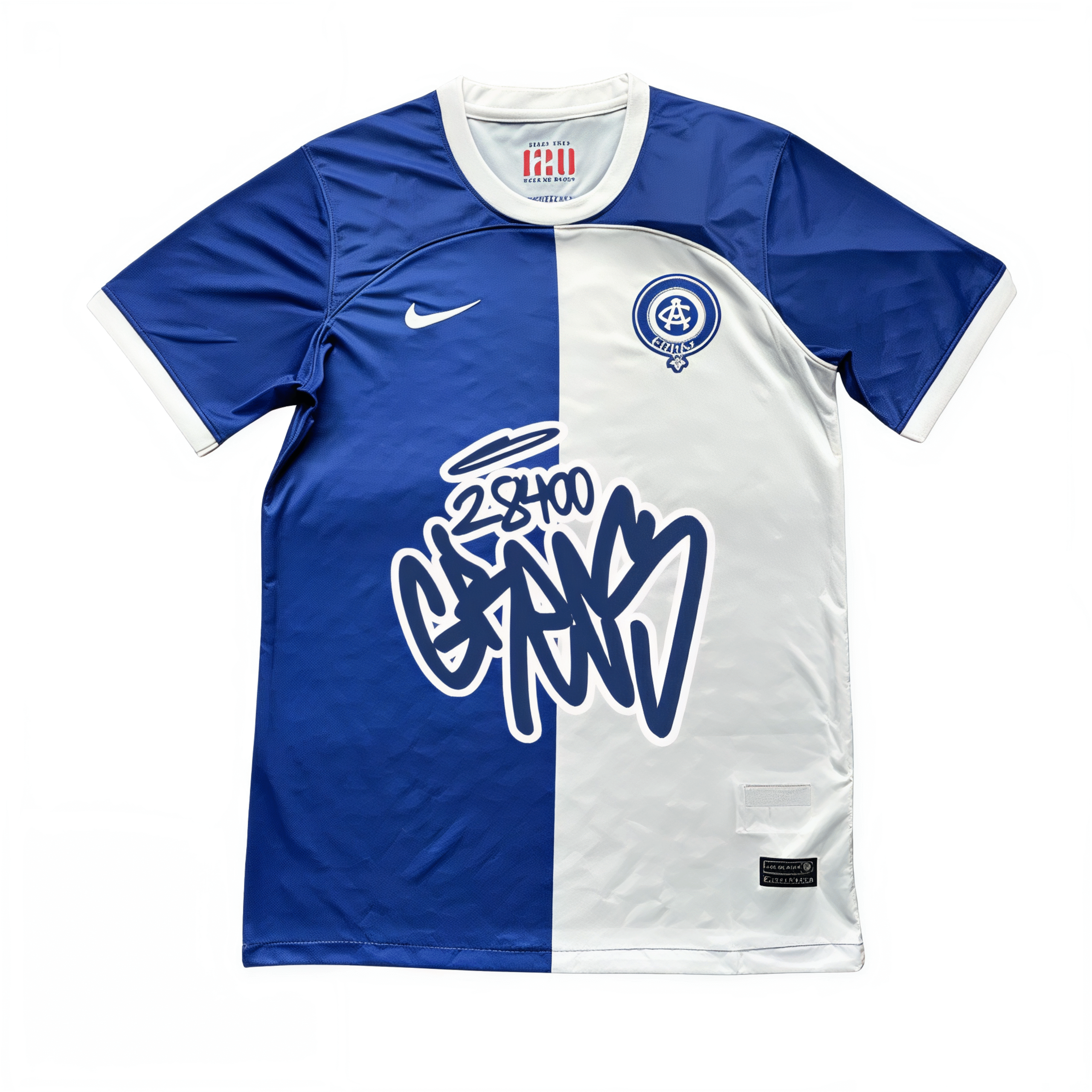 Atlético de Madrid x Grecas azul y blanca