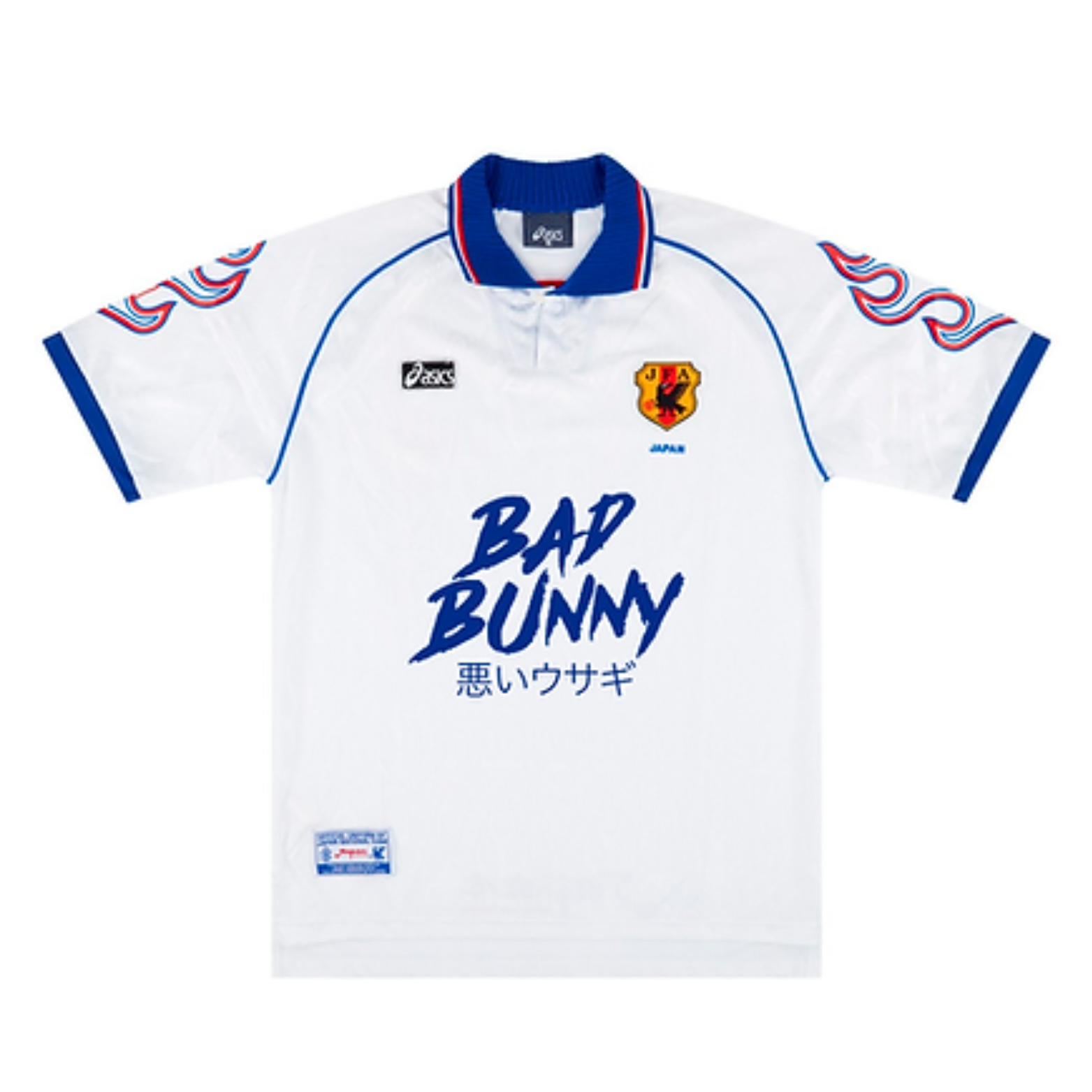 Camiseta Japón x Bad Bunny blanca retro