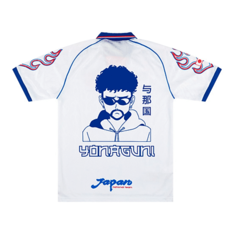 Camiseta Japón x Bad Bunny blanca retro