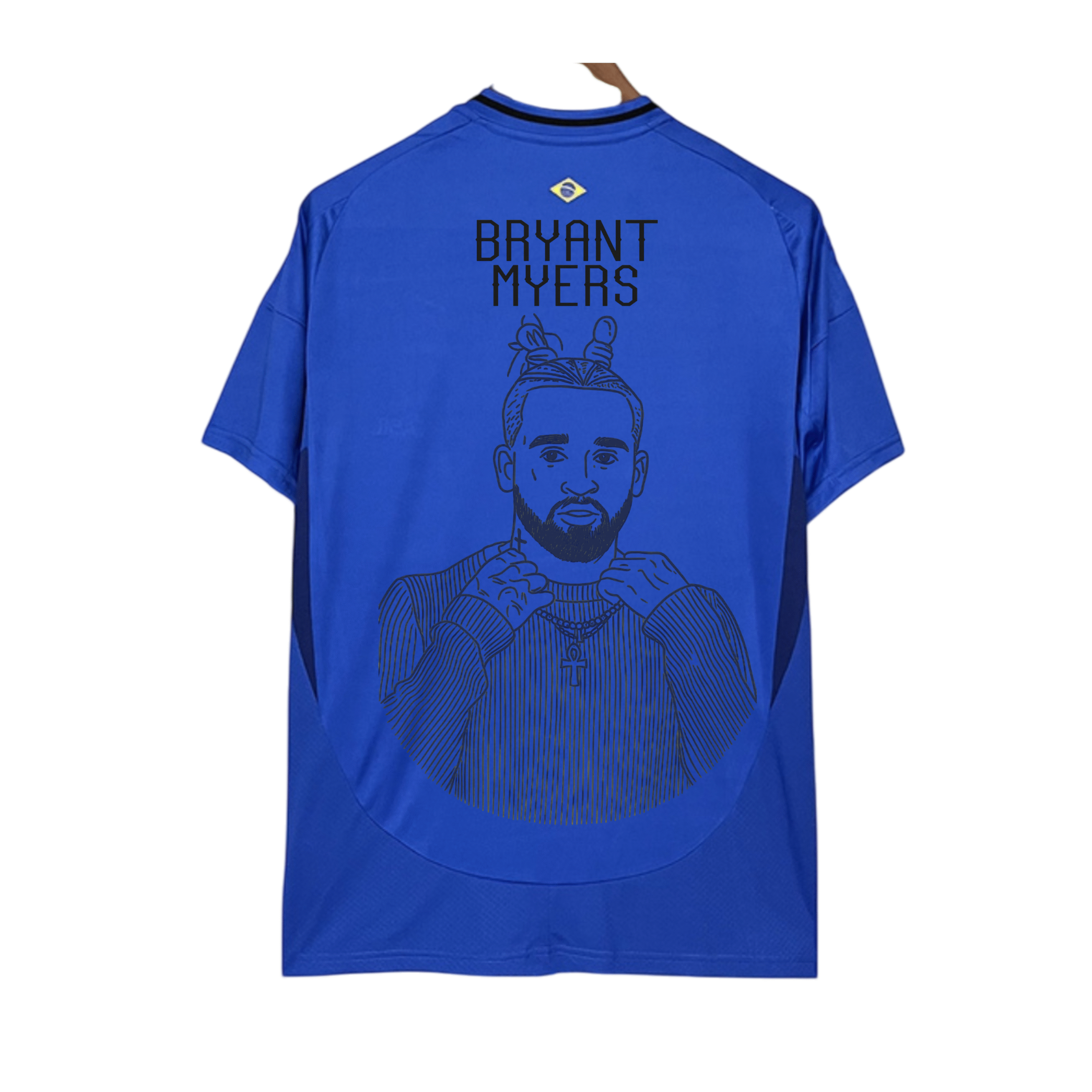 Camiseta Brasil x Bryant Myers azul