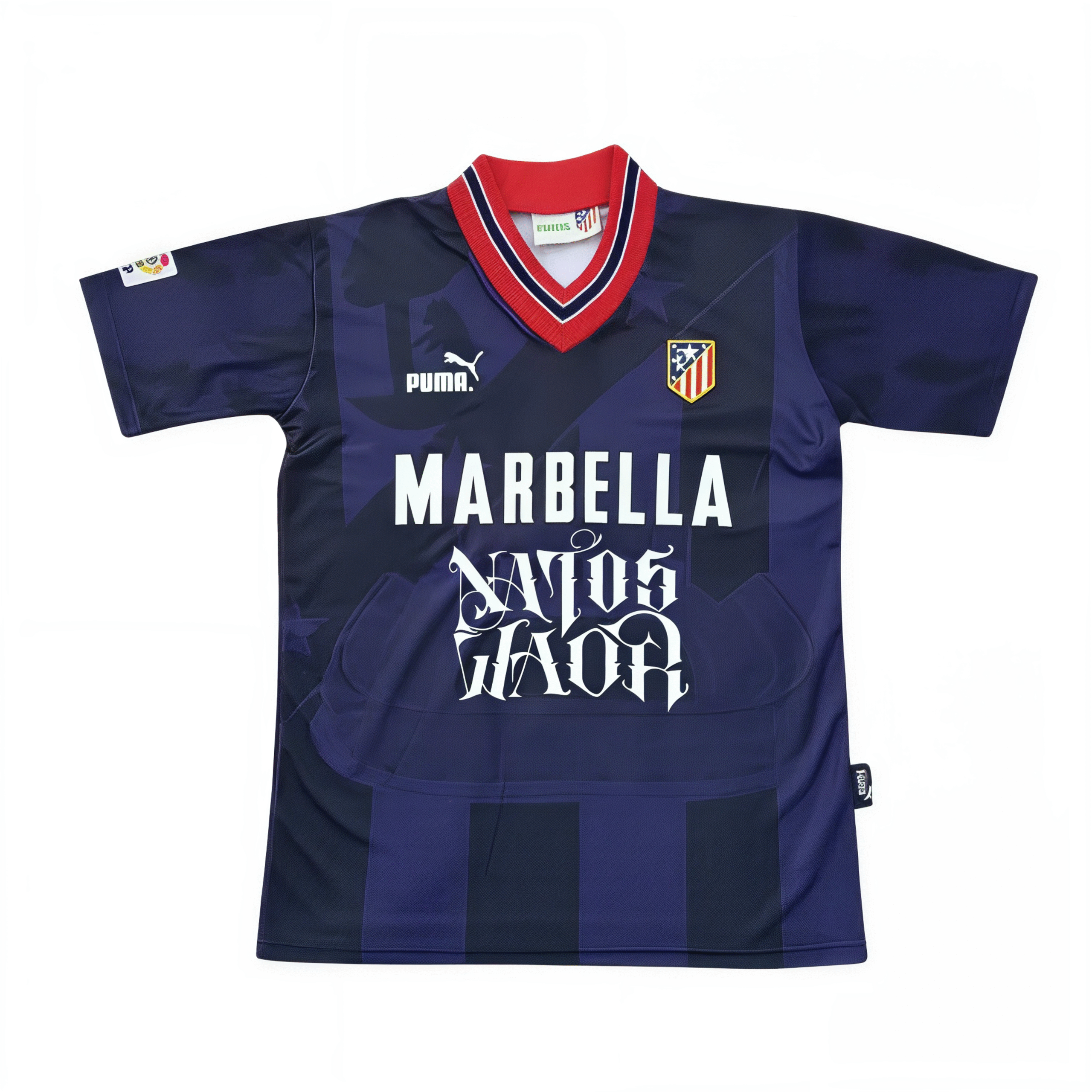 Camiseta Atlético de Madrid x Natos y Waor negra retro